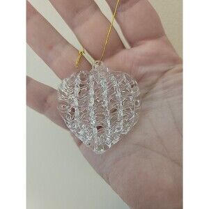 Lot of 6 Vtg Hearts & Bells w/ Holly Spun Blown Glass Christmas Tree Ornaments